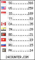 visitors by country counter