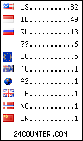 visitors by country counter