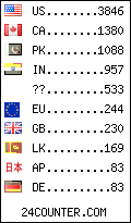 visitors by country counter