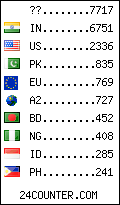 visitors by country counter