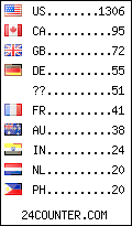 visitors by country counter