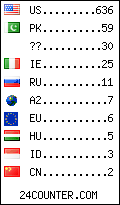 visitors by country counter