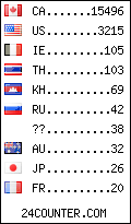 visitors by country counter