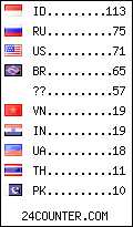 visitors by country counter