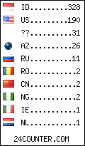 visitors by country counter