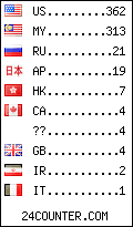 visitors by country counter