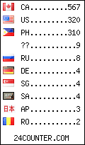 visitors by country counter