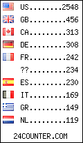 visitors by country counter