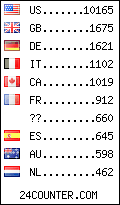 visitors by country counter