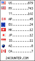 visitors by country counter