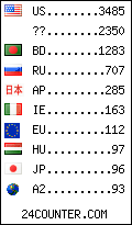 visitors by country counter