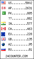 visitors by country counter