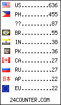 visitors by country counter