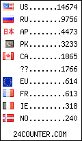 visitors by country counter