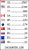 visitors by country counter