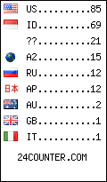visitors by country counter