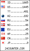 visitors by country counter