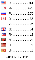 visitors by country counter