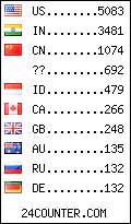 visitors by country counter