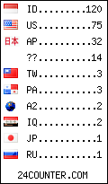 visitors by country counter
