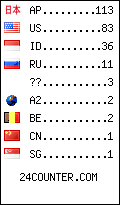 visitors by country counter