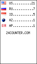 visitors by country counter