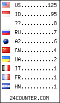 visitors by country counter