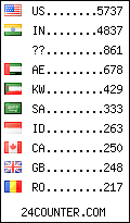 visitors by country counter