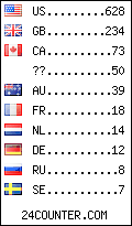 visitors by country counter