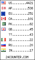 visitors by country counter