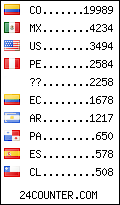 visitors by country counter