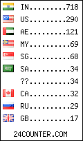 visitors by country counter