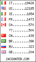 visitors by country counter