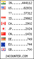 visitors by country counter