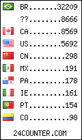 visitors by country counter