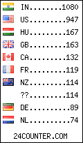 visitors by country counter