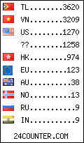 visitors by country counter