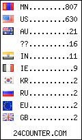 visitors by country counter