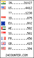 visitors by country counter