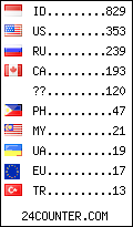 visitors by country counter